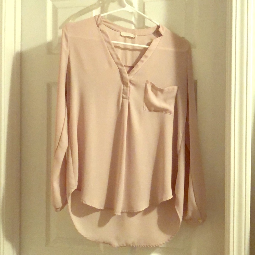 Blush pink blouse